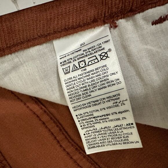 OLD NAVY Kicker Boot-Cut Pants Brown Corduroy Extra High Rise NWT - Picture 10 of 14